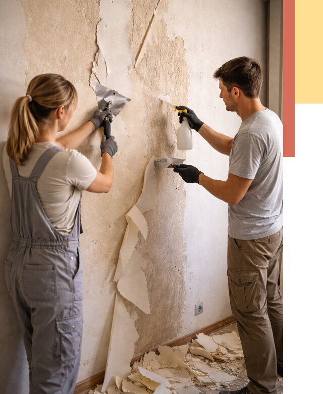 Снятие старых обоев в калуге от 5310 руб. под ключ недорого | ОТДЕЛОЧНИК-Клг