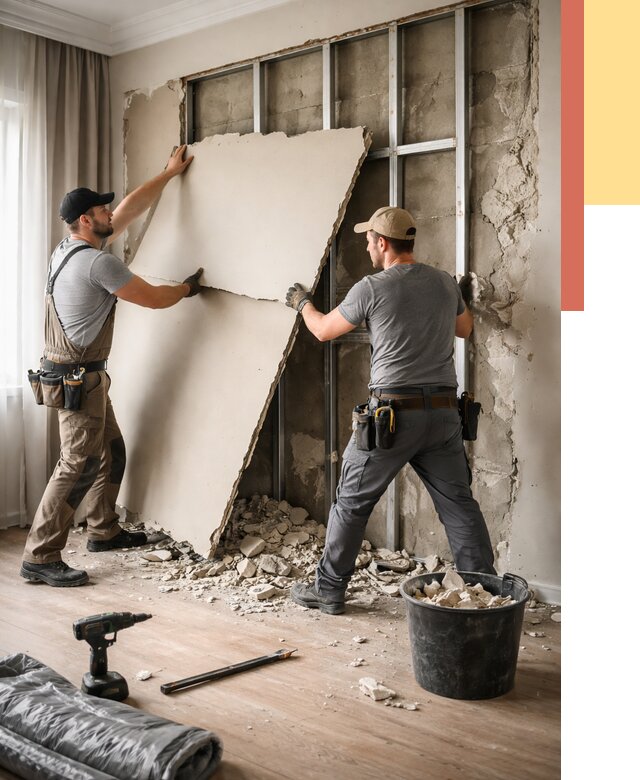 Демонтаж гипсокартона со стен в калуге от 354 руб. — услуги демонтажа | ОТДЕЛОЧНИК-Клг