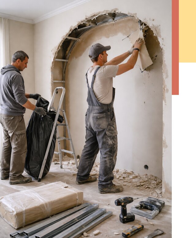 Демонтаж арки из гипсокартона в калуге от 3540 руб. — услуги под ключ | ОТДЕЛОЧНИК-Клг