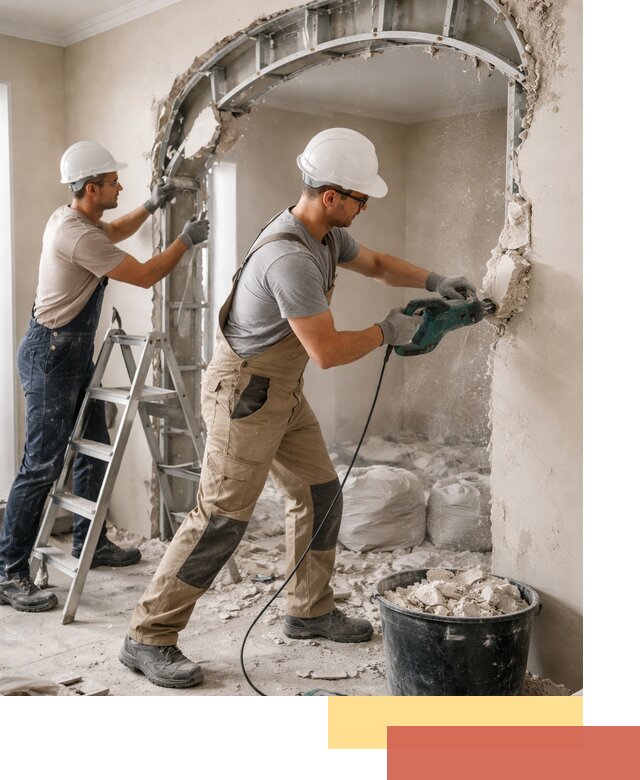 Демонтаж гипсокартонной арки в калуге быстро и аккуратно