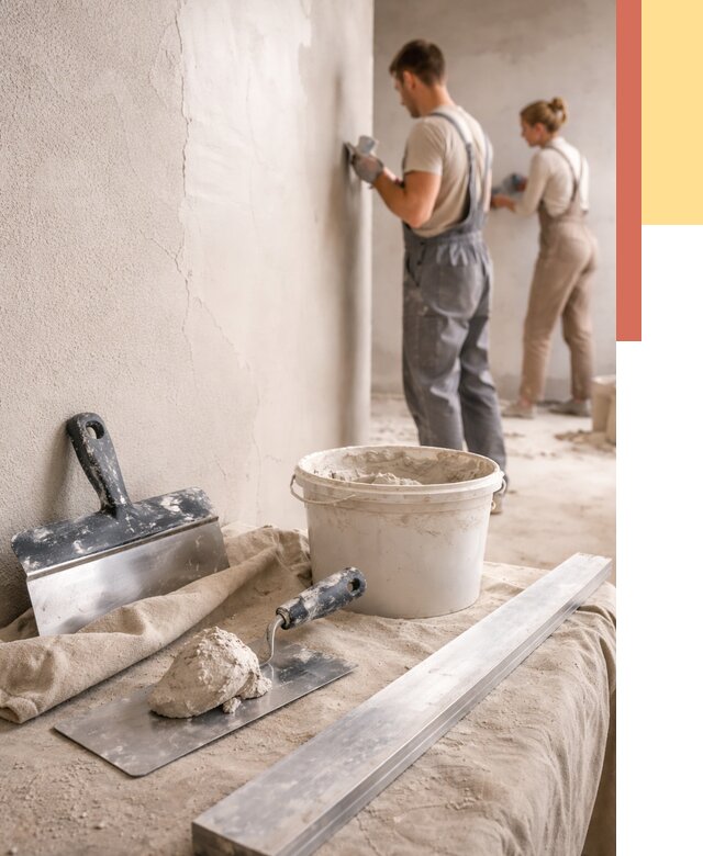 Штукатурка стен гипсовая в калуге от 4551 руб/м2 — быстро и недорого | ОТДЕЛОЧНИК-Клг