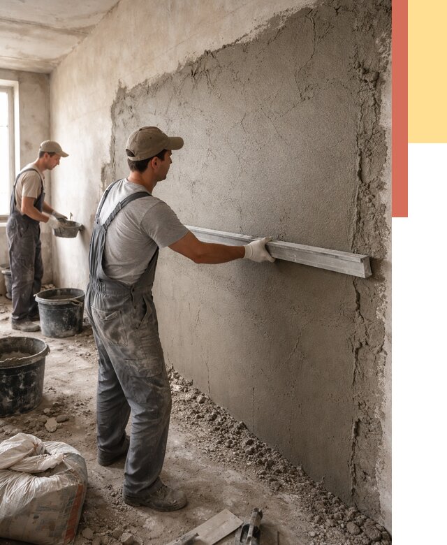 Цементная штукатурка стен в калуге от 4551 руб/м2 — быстро и недорого | ОТДЕЛОЧНИК-Клг