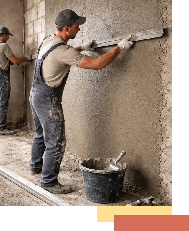 Штукатурка стен цементно-песчаная в калуге профессионально