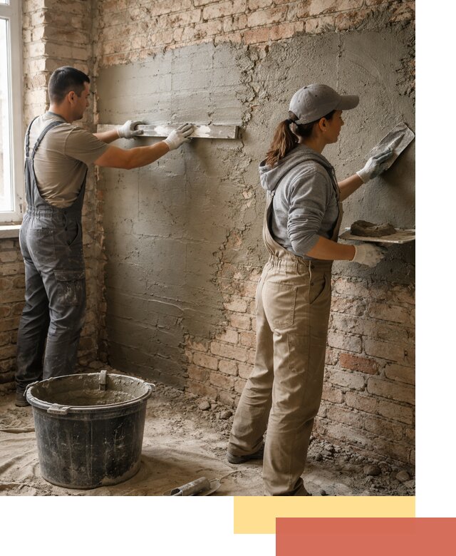 Штукатурка кирпичных стен в калуге — качественно и надежно