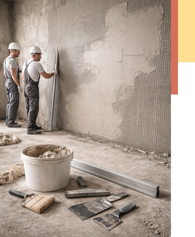 Штукатурка стен по сетке в калуге от 5563 руб./м2 — быстро и недорого | ОТДЕЛОЧНИК-Клг