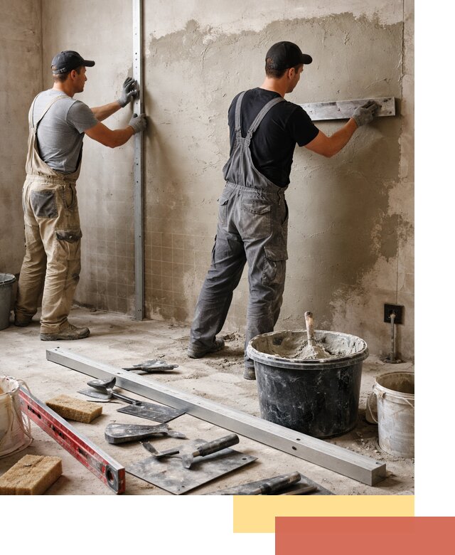 Профессиональная штукатурка стен под плитку в калуге