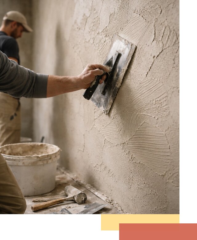 Фактурная штукатурка стен в калуге — монтаж, отделка, реставрация