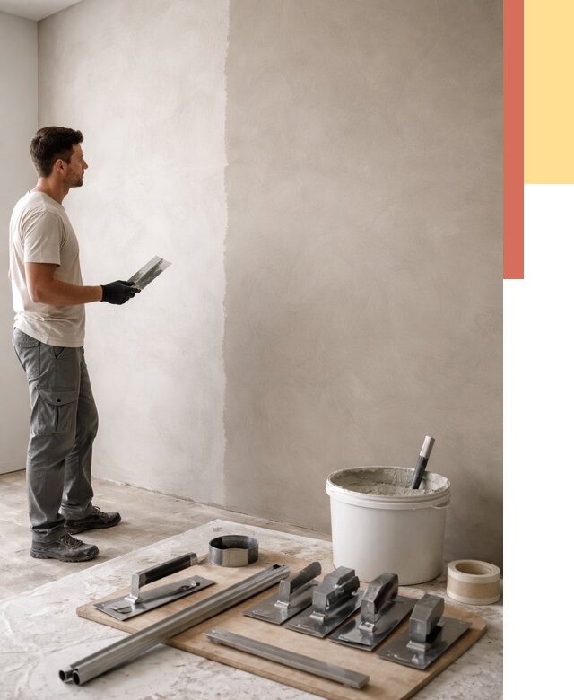 Нанесение микроцемента на стены в калуге от 3236 руб./м2 под ключ | ОТДЕЛОЧНИК-Клг