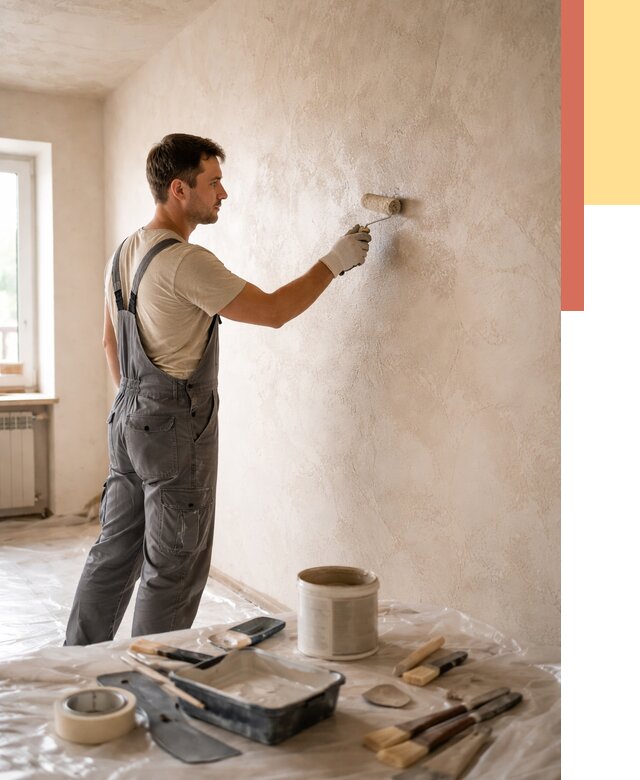 Нанесение лессирующей краски по декоративке в калуге от 1770 руб. | ОТДЕЛОЧНИК-Клг