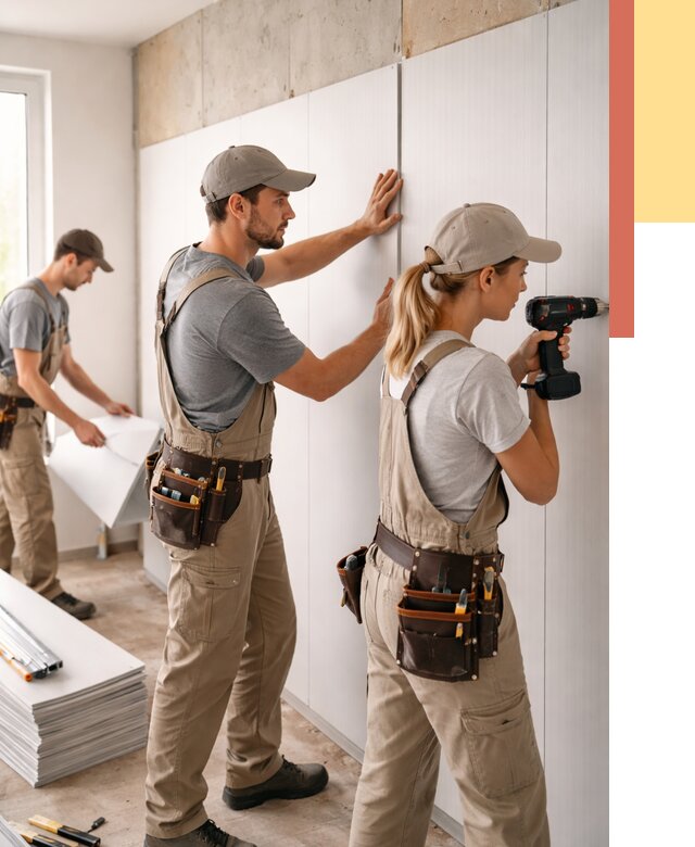 Монтаж ПВХ панелей на стены в калуге от 455 руб/м2 — быстро и недорого | ОТДЕЛОЧНИК-Клг