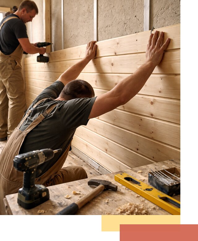 Монтаж деревянной вагонки на стены в калуге быстро и качественно