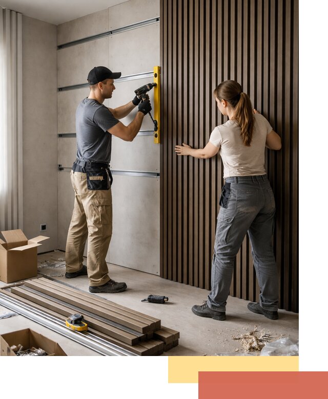 Монтаж реечных панелей на стены в калуге