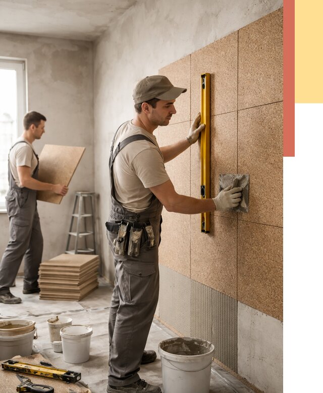 Монтаж пробковых панелей на стены в калуге от 3540 руб. — ОТДЕЛОЧНИК-Клг