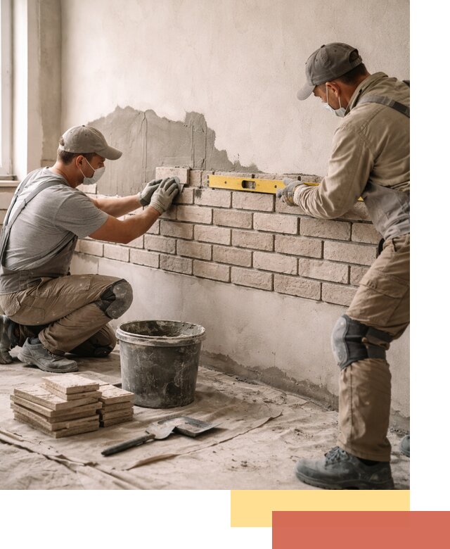 Монтаж декоративного кирпича профессионально в калуге