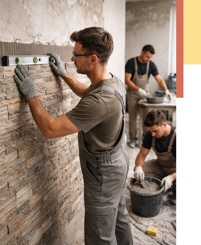 Монтаж искусственного камня в калуге от 4551 руб. под ключ | ОТДЕЛОЧНИК-Клг