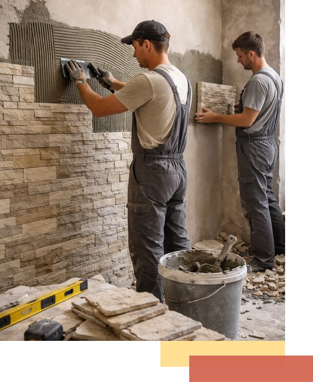 Монтаж искусственного камня в калуге — облицовка стен и фасадов