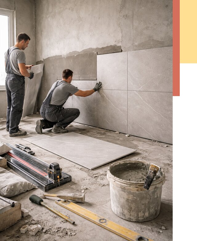 Облицовка стен керамогранитом в калуге от 4248 руб./м² — услуги под ключ | ОТДЕЛОЧНИК-Клг