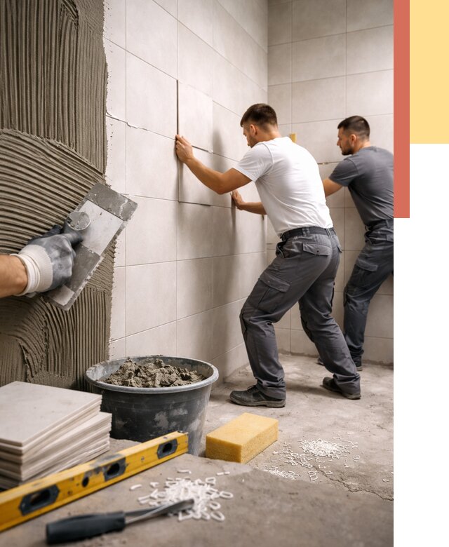 Укладка плитки на стены в калуге от 860 руб. — качественно и недорого | ОТДЕЛОЧНИК-Клг