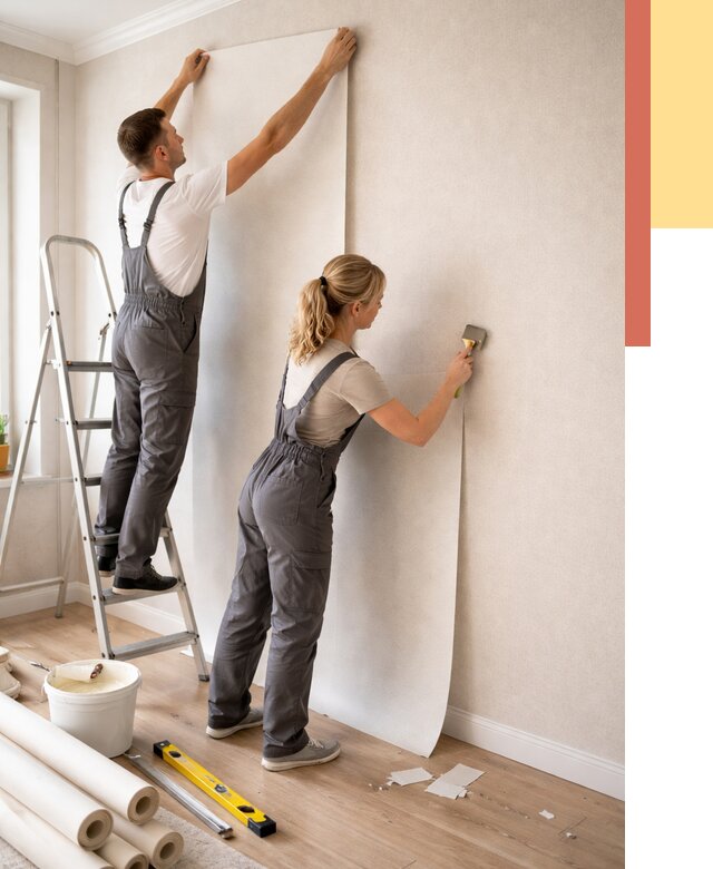 Поклейка флизелиновых обоев в калуге от 6068 руб. | Быстро и недорого — ОТДЕЛОЧНИК-Клг