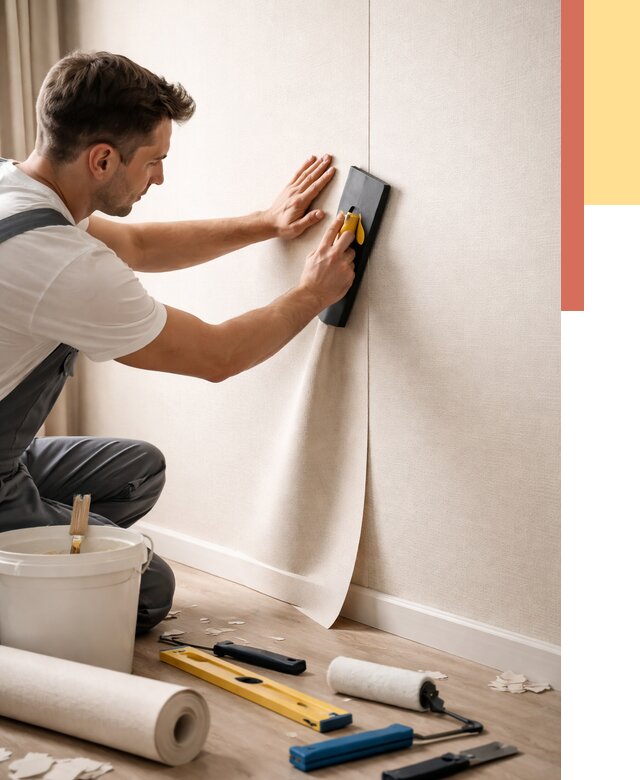 Поклейка виниловых обоев в калуге от 4551 руб. | Быстро и недорого — ОТДЕЛОЧНИК-Клг