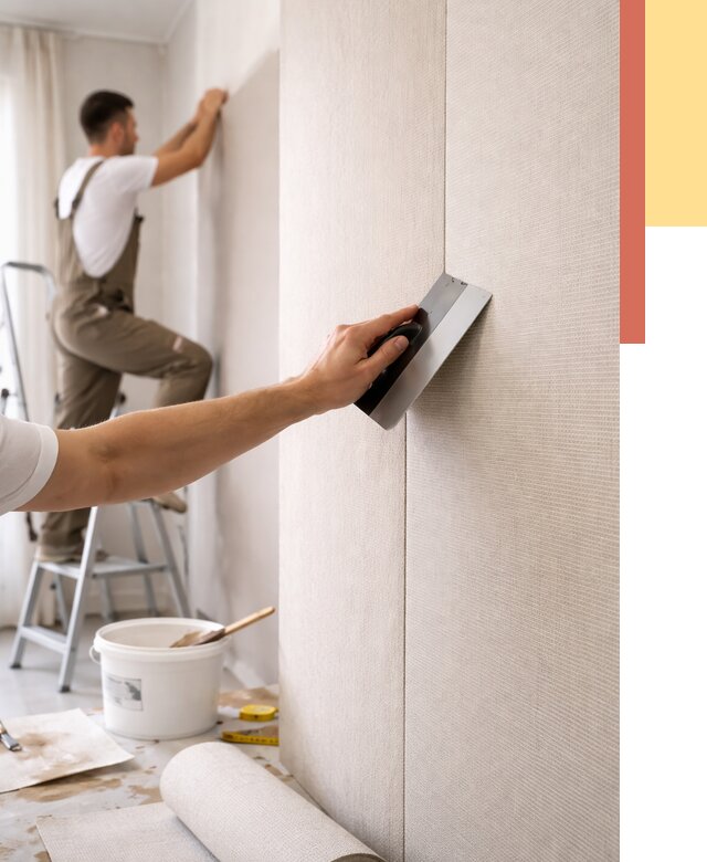 Поклейка текстильных обоев в калуге от 4551 руб. под ключ | ОТДЕЛОЧНИК-Клг