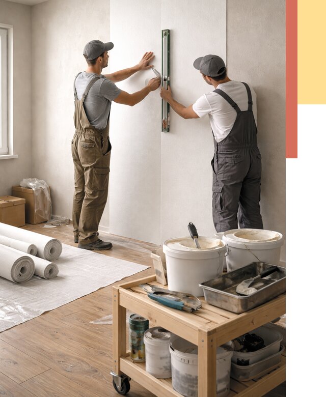 Поклейка стеклообоев в калуге от 6574 руб. за м2 — быстро и недорого | ОТДЕЛОЧНИК-Клг