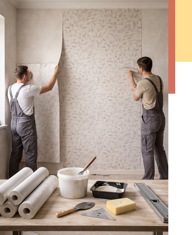 Поклейка обоев с подбором рисунка в калуге от 3540 руб. | ОТДЕЛОЧНИК-Клг - быстро и недорого