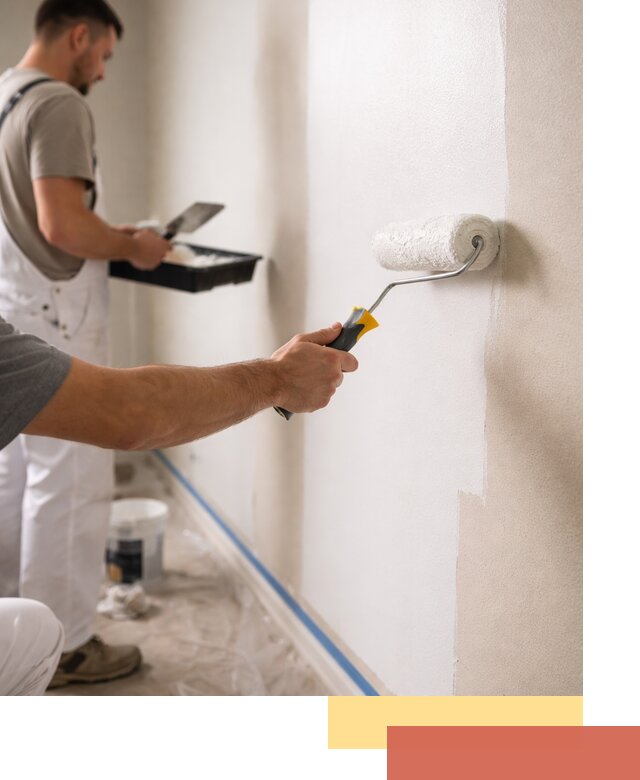 Покраска стен акриловой краской профессионально в калуге