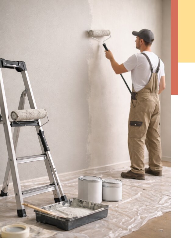 Покраска стен латексной краской в калуге от 4551 руб. за м2 | ОТДЕЛОЧНИК-Клг