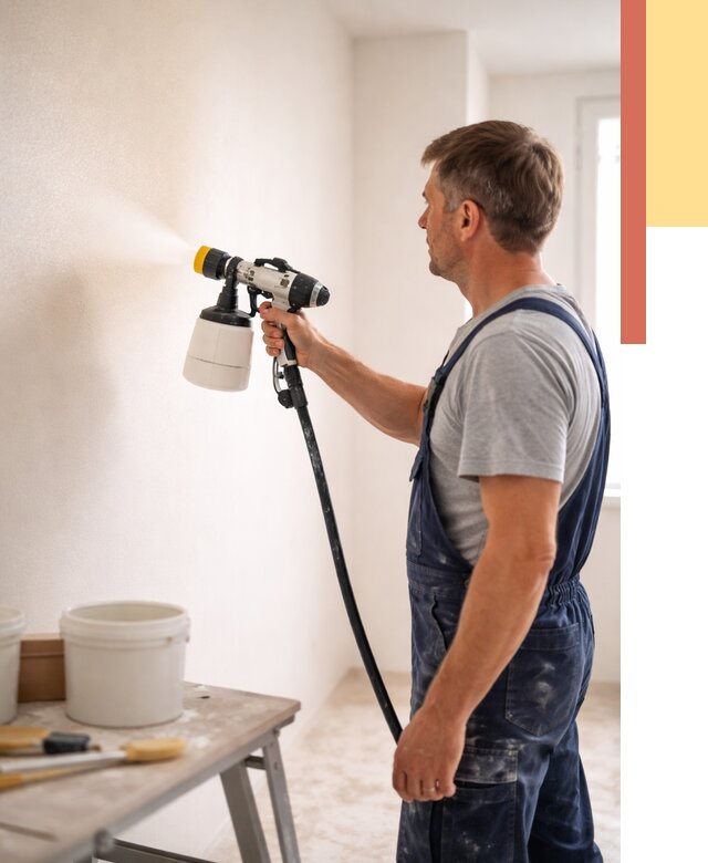 Покраска стен краскопультом в калуге от 7586 руб. — механизированная покраска | ОТДЕЛОЧНИК-Клг