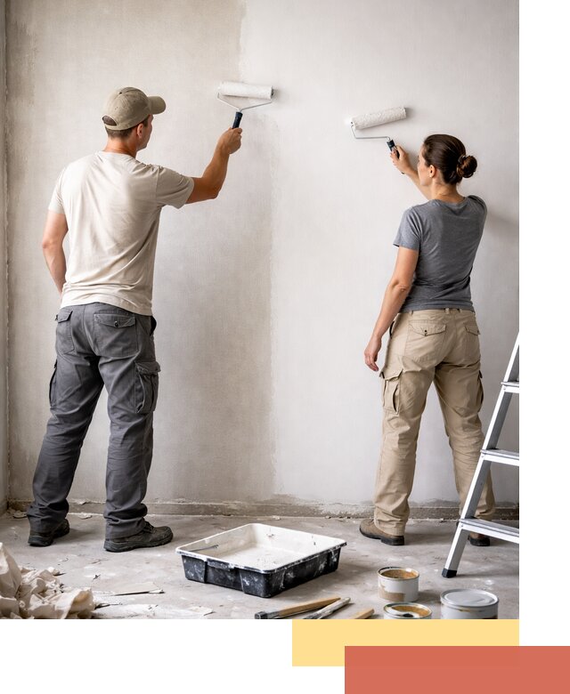 Окраска стен по стеклохолсту в калуге качественно и долговечно