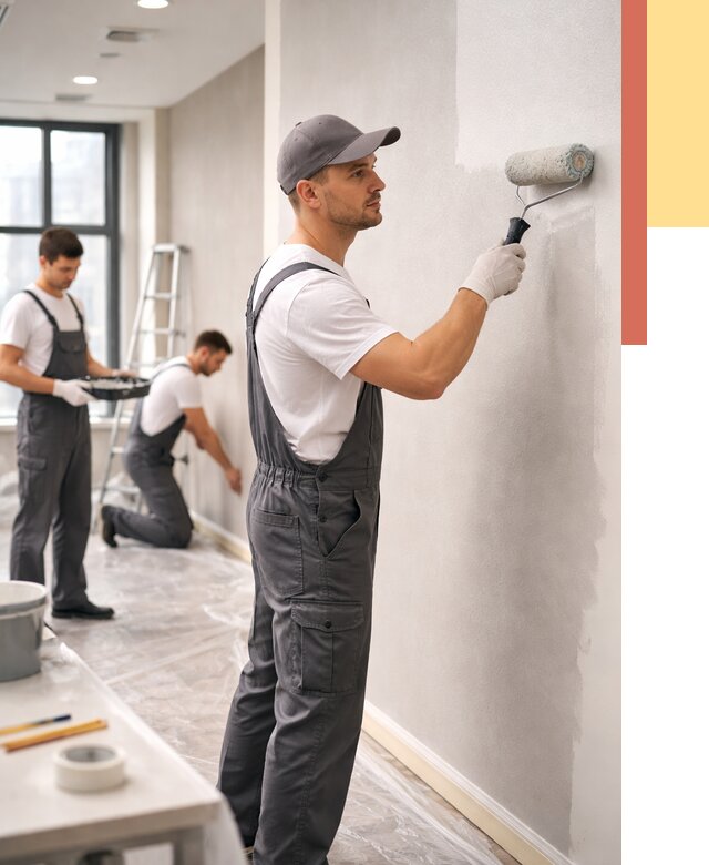 Покраска стен в офисе в калуге от 8597 руб. — быстро и недорого | ОТДЕЛОЧНИК-Клг