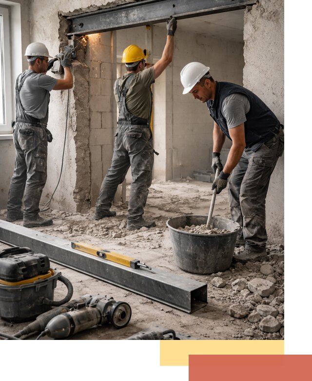 Создание проемов в стенах и несущих конструкциях в калуге