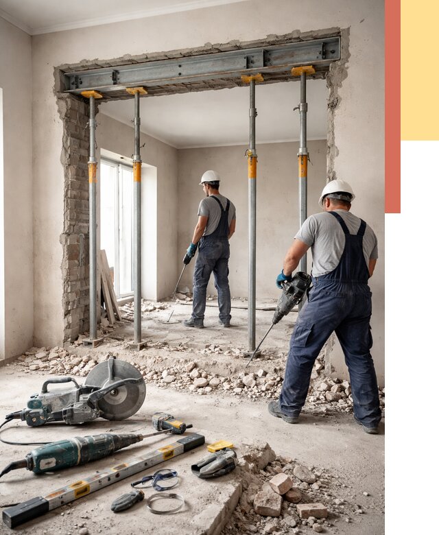 Прорезка проема в стене в калуге от 4551 руб. — быстро и недорого | ОТДЕЛОЧНИК-Клг