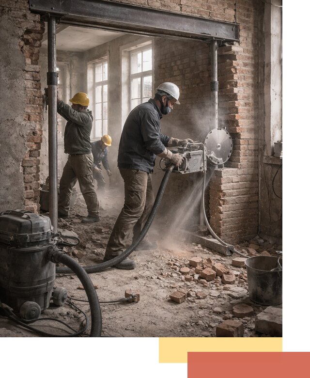 Прорезка проема в стене под дверной или оконный проем в калуге