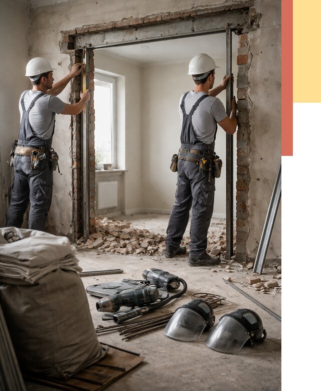 Расширение дверного проема в калуге от 12643 руб. под ключ | ОТДЕЛОЧНИК-Клг