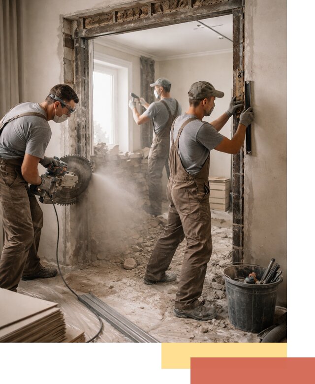 Расширение дверного проема под установку новой двери в калуге