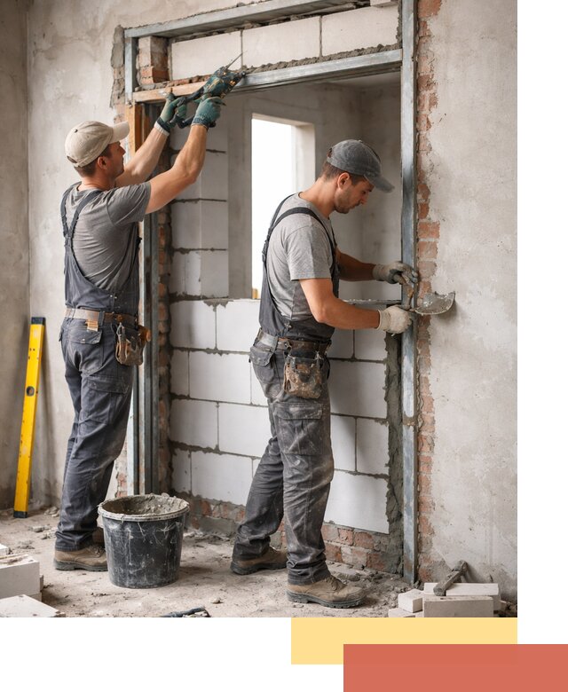 Закладка дверного проема под ключ в калуге: демонтаж, монтаж, отделка