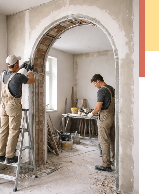 Устройство арочного проема в калуге от 9608 руб. под ключ — быстро и недорого | ОТДЕЛОЧНИК-Клг