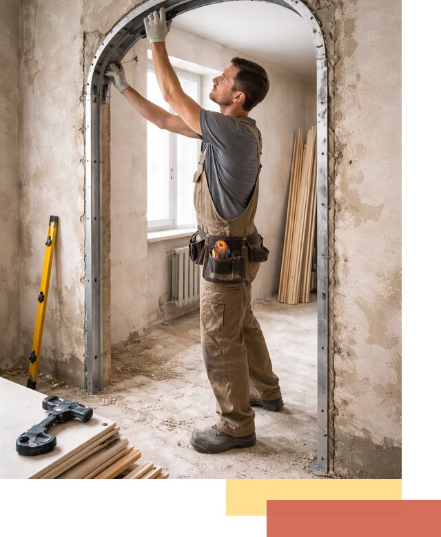 Устройство арочного проема в калуге под ключ