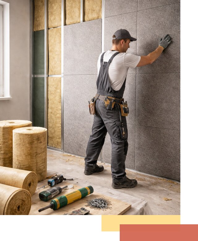 Профессиональная шумоизоляция стен в калуге для квартиры и офиса