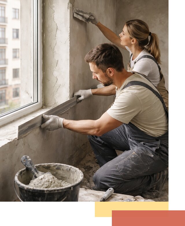 Штукатурка откосов дверей и окон профессионально в калуге