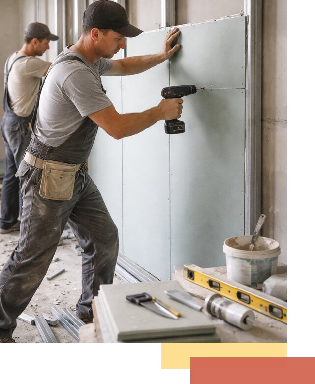 Кладка влагостойких перегородок ПГП в калуге