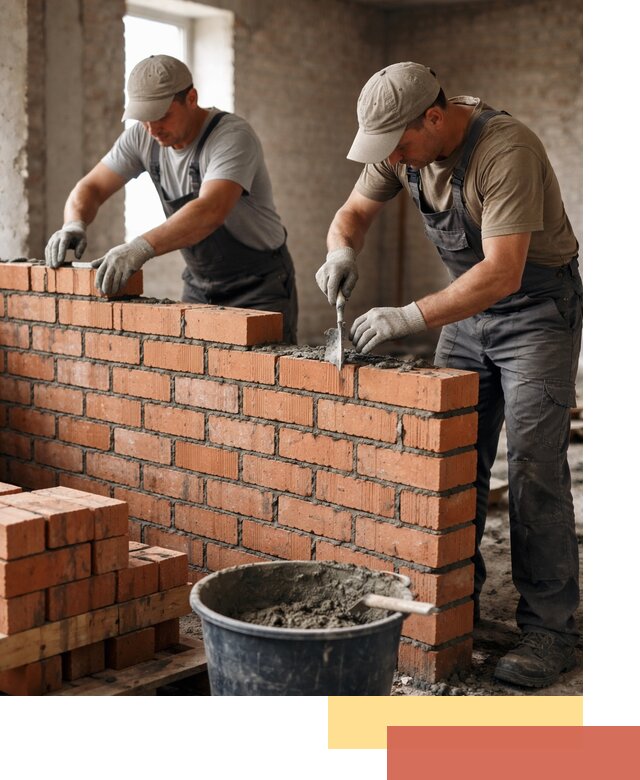 Кладка кирпичных перегородок под ключ в калуге