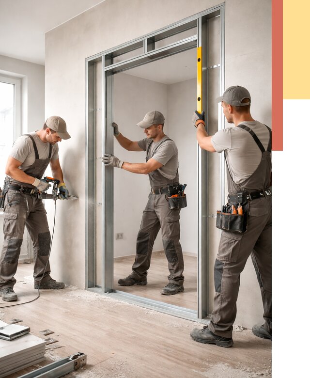 Устройство дверного проема в перегородке в калуге от 4551 руб. под ключ | ОТДЕЛОЧНИК-Клг