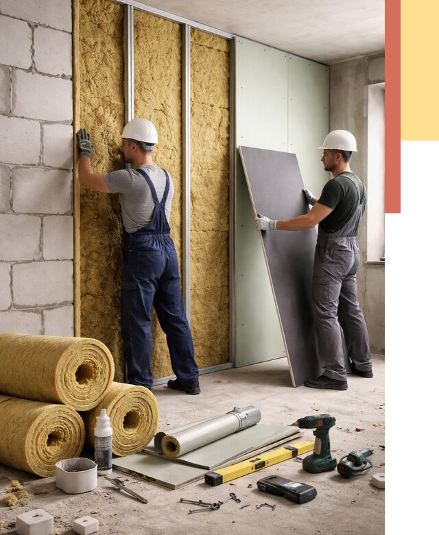 Шумоизоляция перегородок из блоков в калуге от 1871 руб./м² — быстро и недорого | ОТДЕЛОЧНИК-Клг