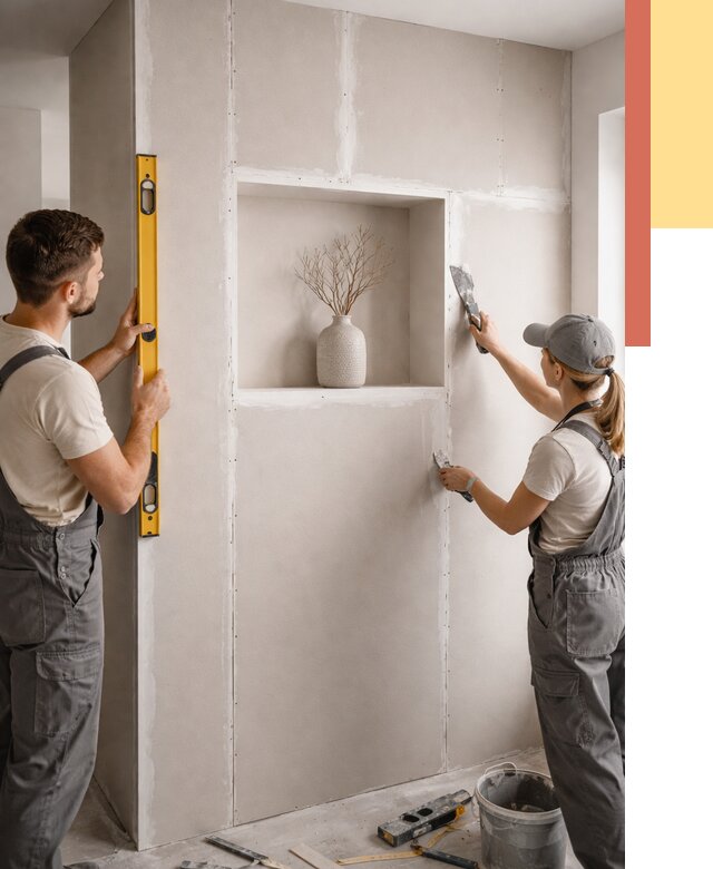 Перегородка из гипсокартона с нишей в калуге от 3287 руб. под ключ | ОТДЕЛОЧНИК-Клг