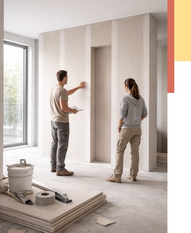 Зонирующая перегородка из гипсокартона в калуге от 2832 руб. под ключ | ОТДЕЛОЧНИК-Клг