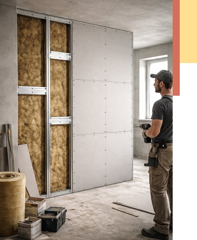 Усиленная перегородка под навеску в калуге от 12946 руб. — монтаж под ключ | ОТДЕЛОЧНИК-Клг