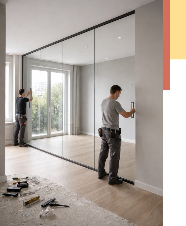 Изготовление стеклянных перегородок в калуге от 12491 руб. под ключ | ОТДЕЛОЧНИК-Клг